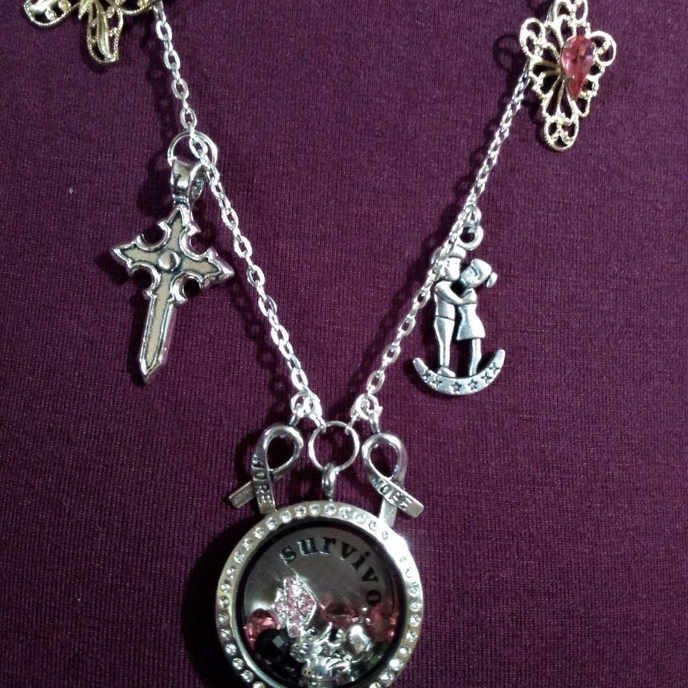Custom long charm necklace- this exact is sold.